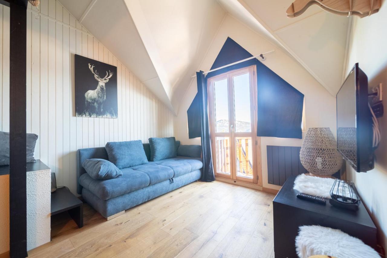 Apartmán Le Cerf - Duplex Avec Superbe Vue Montagne Les Angles  Exteriér fotografie